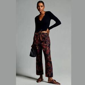 Farm Rio Shimmer Printed Pull-On Pants - New Size Small